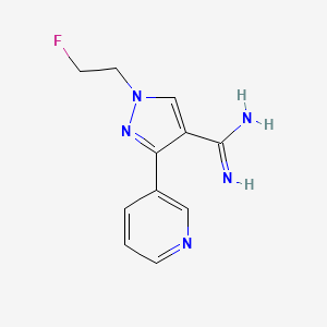1-(2-fluoroethyl)-3-(pyridin-3-yl)-1H-pyrazole-4-carboximidamide - 2098089-48-4