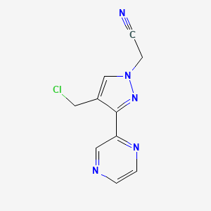 2-(4-(chloromethyl)-3-(pyrazin-2-yl)-1H-pyrazol-1-yl)acetonitrile - 2091563-49-2