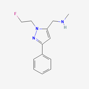 1-(1-(2-fluoroethyl)-3-phenyl-1H-pyrazol-5-yl)-N-methylmethanamine - 2098068-55-2