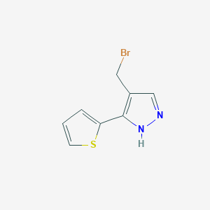 4-(bromomethyl)-3-(thiophen-2-yl)-1H-pyrazole - 2091213-45-3