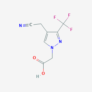 2-(4-(cyanomethyl)-3-(trifluoromethyl)-1H-pyrazol-1-yl)acetic acid - 2098015-53-1