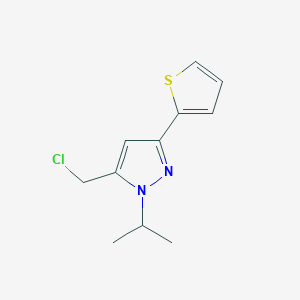 5-(chloromethyl)-1-isopropyl-3-(thiophen-2-yl)-1H-pyrazole - 2092666-66-3