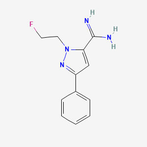 1-(2-fluoroethyl)-3-phenyl-1H-pyrazole-5-carboximidamide - 2098042-22-7