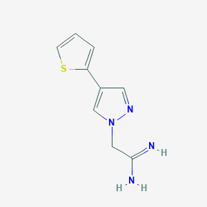 2-(4-(thiophen-2-yl)-1H-pyrazol-1-yl)acetimidamide - 2097987-06-7