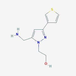 2-(5-(aminomethyl)-3-(thiophen-3-yl)-1H-pyrazol-1-yl)ethan-1-ol - 2098041-43-9