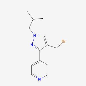 4-(4-(bromomethyl)-1-isobutyl-1H-pyrazol-3-yl)pyridine - 2098045-16-8