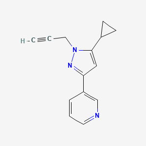 3-(5-cyclopropyl-1-(prop-2-yn-1-yl)-1H-pyrazol-3-yl)pyridine - 2098006-16-5