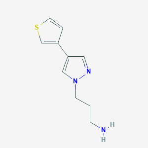 3-(4-(thiophen-3-yl)-1H-pyrazol-1-yl)propan-1-amine - 1866125-77-0
