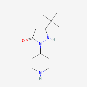 3-(tert-butyl)-1-(piperidin-4-yl)-1H-pyrazol-5-ol - 2091592-00-4