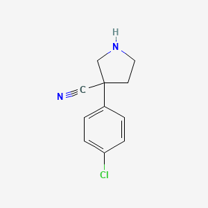 3-(4-Chlorophenyl)pyrrolidine-3-carbonitrile - 2091443-37-5