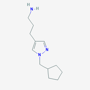 3-[1-(cyclopentylmethyl)-1H-pyrazol-4-yl]propan-1-amine - 2098074-33-8