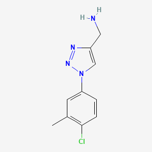 [1-(4-chloro-3-methylphenyl)-1H-1,2,3-triazol-4-yl]methanamine - 2098114-23-7