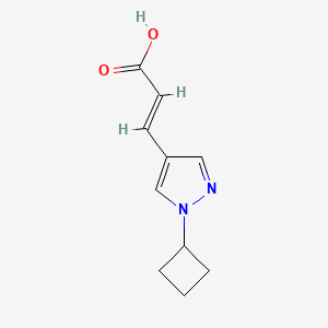 (2E)-3-(1-cyclobutyl-1H-pyrazol-4-yl)prop-2-enoic acid - 2089534-10-9