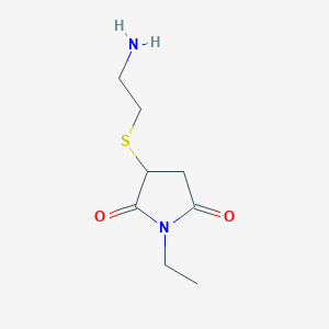 3-[(2-Aminoethyl)sulfanyl]-1-ethylpyrrolidine-2,5-dione - 1157103-44-0