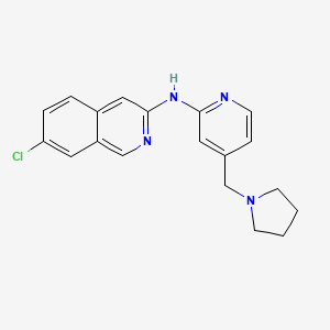 7-Chloro-N-(4-(pyrrolidin-1-ylmethyl)pyridin-2-yl)isoquinolin-3-amine - 1204701-70-1