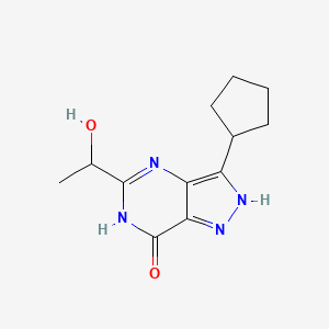 3-Cyclopentyl-5-(1-hydroxyethyl)-1,6-dihydro-7H-pyrazolo[4,3-d]pyrimidin-7-one - 1353505-29-9