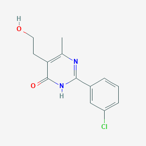 2-(3-chlorophenyl)-5-(2-hydroxyethyl)-6-methylpyrimidin-4(3H)-one - 1239781-15-7