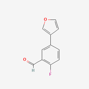2-Fluoro-5-(furan-3-yl)benzaldehyde - 1340432-24-7