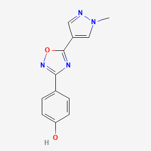 4-[5-(1-methyl-1H-pyrazol-4-yl)-1,2,4-oxadiazol-3-yl]phenol - 1152513-70-6