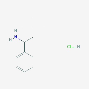 3,3-Dimethyl-1-phenylbutan-1-amine hydrochloride - 671-11-4