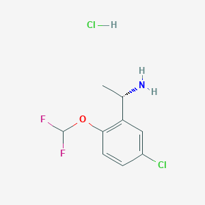 (1S)-1-[5-chloro-2-(difluoromethoxy)phenyl]ethan-1-amine hydrochloride - 1384435-40-8