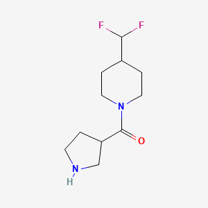 (4-(Difluoromethyl)piperidin-1-yl)(pyrrolidin-3-yl)methanone - 1999629-57-0