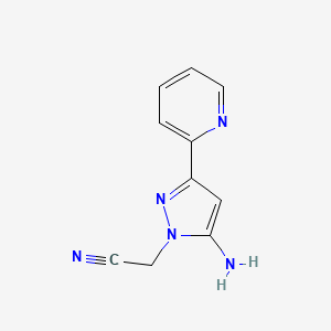 2-(5-amino-3-(pyridin-2-yl)-1H-pyrazol-1-yl)acetonitrile - 2092515-30-3