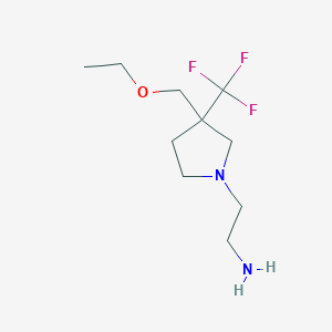 2-(3-(Ethoxymethyl)-3-(trifluoromethyl)pyrrolidin-1-yl)ethan-1-amine - 2098105-48-5