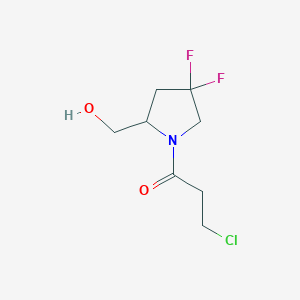3-Chloro-1-(4,4-difluoro-2-(hydroxymethyl)pyrrolidin-1-yl)propan-1-one - 2090295-99-9