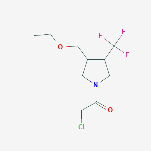 2-Chloro-1-[3-(ethoxymethyl)-4-(trifluoromethyl)pyrrolidin-1-yl]ethan-1-one - 2098143-84-9
