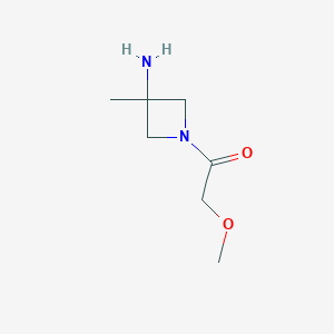 1-(3-Amino-3-methylazetidin-1-yl)-2-methoxyethan-1-one - 1487332-80-8