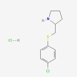 2-(((4-Chlorophenyl)thio)methyl)pyrrolidine hydrochloride - 1353945-59-1