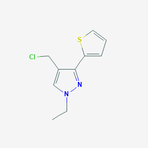 4-(chloromethyl)-1-ethyl-3-(thiophen-2-yl)-1H-pyrazole - 2092513-23-8