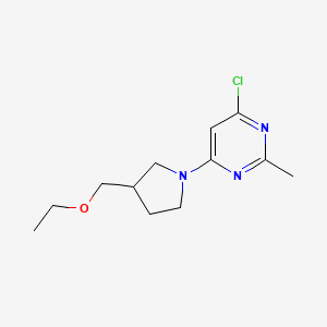 4-Chloro-6-(3-(ethoxymethyl)pyrrolidin-1-yl)-2-methylpyrimidine - 2097991-06-3