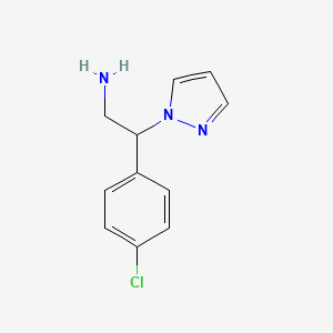 2-(4-chlorophenyl)-2-(1H-pyrazol-1-yl)ethan-1-amine - 1251104-96-7
