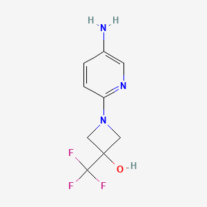 1-(5-Aminopyridin-2-yl)-3-(trifluoromethyl)azetidin-3-ol - 2090612-09-0