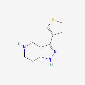 3-(thiophen-3-yl)-4,5,6,7-tetrahydro-1H-pyrazolo[4,3-c]pyridine - 2098091-03-1