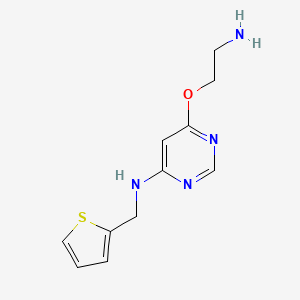 6-(2-aminoethoxy)-N-(thiophen-2-ylmethyl)pyrimidin-4-amine - 2098033-59-9