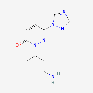 2-(4-aminobutan-2-yl)-6-(1H-1,2,4-triazol-1-yl)-2,3-dihydropyridazin-3-one - 2098008-10-5