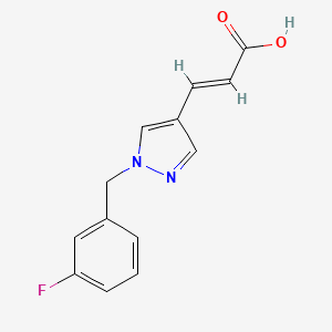 (2E)-3-{1-[(3-fluorophenyl)methyl]-1H-pyrazol-4-yl}prop-2-enoic acid - 2098158-21-3
