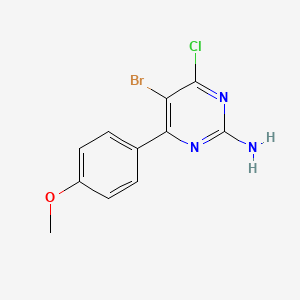 5-Bromo-4-chloro-6-(4-methoxyphenyl)pyrimidin-2-amine - 2098122-56-4
