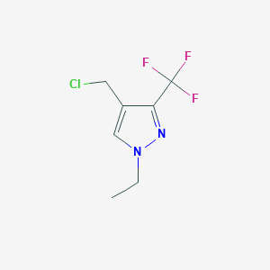 4-(chloromethyl)-1-ethyl-3-(trifluoromethyl)-1H-pyrazole - 2090583-76-7