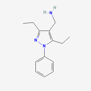 (3,5-diethyl-1-phenyl-1H-pyrazol-4-yl)methanamine - 1506103-51-0
