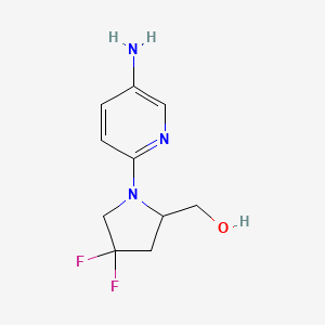 (1-(5-Aminopyridin-2-yl)-4,4-difluoropyrrolidin-2-yl)methanol - 2092668-24-9