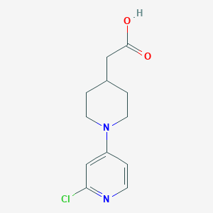 2-(1-(2-Chloropyridin-4-yl)piperidin-4-yl)acetic acid - 2097997-39-0