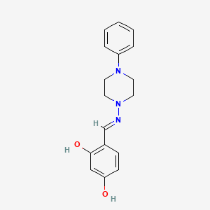 4-[[(4-Phenyl-1-piperazinyl)imino]methyl]-1,3-benzenediol - 306953-58-2