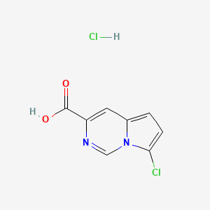 7-Chloropyrrolo[1,2-c]pyrimidine-3-carboxylic acid hydrochloride - 588720-14-3