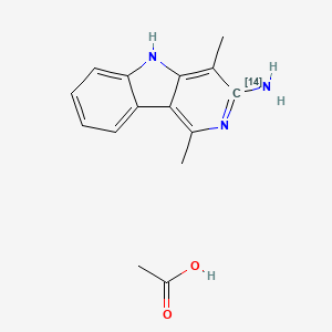 3-Amino-1,4-dimethyl-5H-pyrido[4,3-b]indole-3-(14)C acetate - 210049-08-4