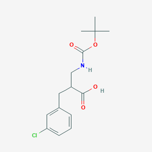 2-N-Boc-2-aminomethyl-3-(3-chloro-phenyl)-propionic acid - 886364-85-8