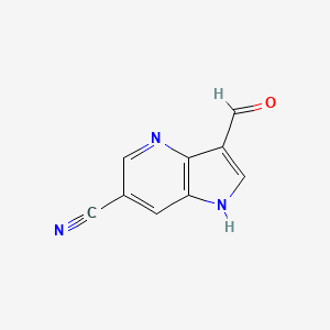 3-formyl-1H-pyrrolo[3,2-b]pyridine-6-carbonitrile - 1190319-79-9